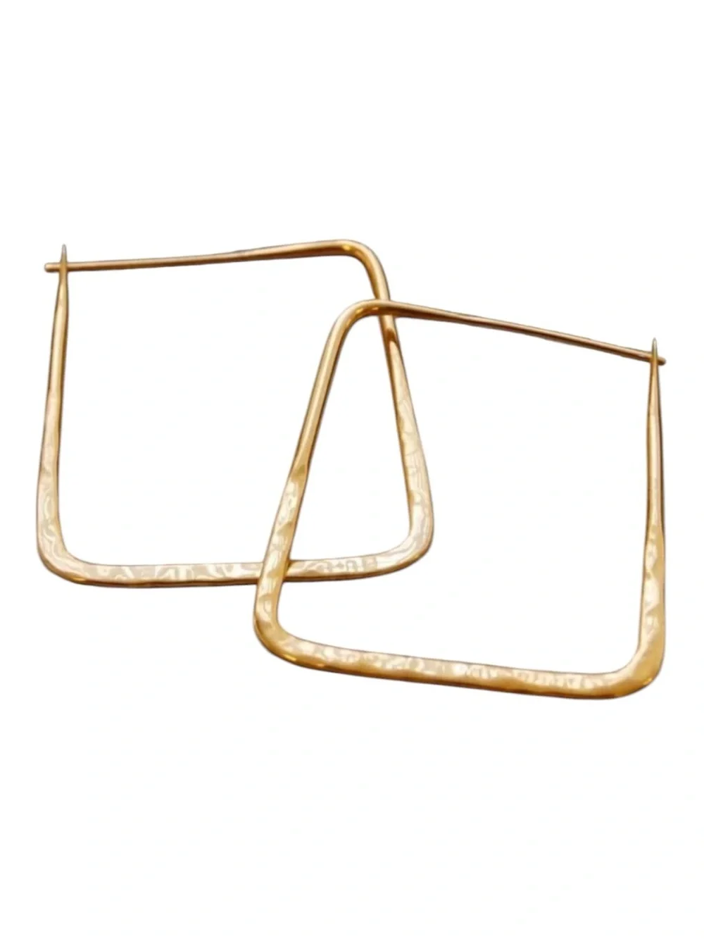 Gold-Tone Square Hoop Earrings